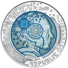 Österreich 25 Euro Niob - Künstliche Intelligenz 2019