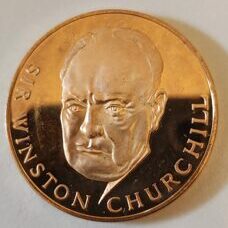 100e anniversaire de Sir Winston Churchill 1974 doré