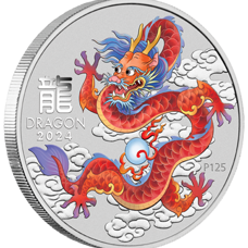 1 Unzen - Lunar III Drache 2024 Red Dragon