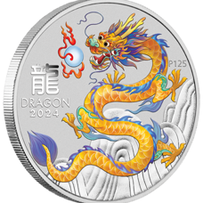 1 Unzen - Lunar III Drache 2024 Yellow Dragon