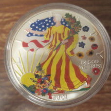 1 oz - American Eagle 2001 coloré "Spring"