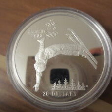 1 Unze - Kanada 1988 Calgary Olympics - Free-style skier 1986 Proof