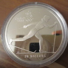 1 Unze - Kanada 1988 Calgary Olympics - Cross-country skier 1986 Proof