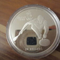 1 oz - Canada 1988 Calgary Olympics - Curling 1987 PP