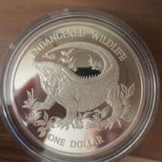 Cayman Islands - 1 Dollar "Cayman-Felsenleguan" 1995 Proof