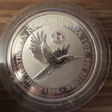 1 Unze - Australian Kookaburra 1996 Privy Mark "Great Britain"