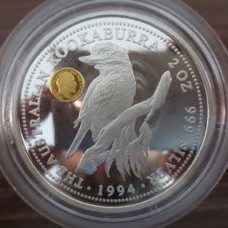 2 Unzen - Australian Kookaburra 1994 Privy Mark "King George VII" Proof