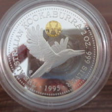 2 Unzen - Australian Kookaburra 1995 Privy Mark "World War II" Proof