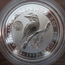 2 Unzen - Australian Kookaburra 1995 Privy Mark "World Vision"