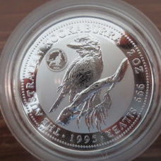 2 Unzen - Australian Kookaburra 1995 Privy Mark "1954 Florin Sovereign"