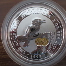 2 oz - Australian Kookaburra 1998 Privy Mark "St. George 1871 Sovereign" Preuve