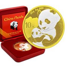 China Panda 2019 Reverse Gilded