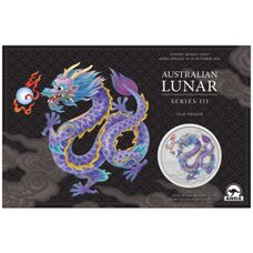 1 Unze - Lunar III Drache 2024 Lilac Dragon im Blister