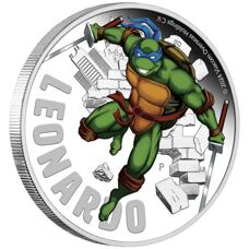 1 Unze - Tuvalu Teenage Mutant Ninja Turtles Leonardo 2024 Proof Colored