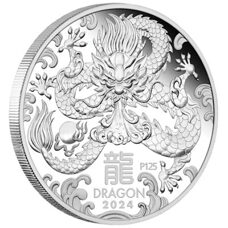 1/2 Unze - Lunar III Drache 2024 Proof