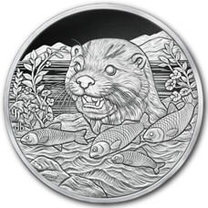 1 Unze - Kamerun "Piscivore Serie" Otter 2024 Prooflike