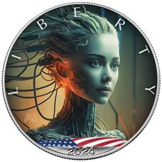 1 Unze - American Eagle "Künstiliche Intelligenz" - Cyber Girl 2024