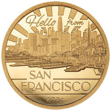 0.5 gramme d'or - Îles Cook -  Big City Lights: San Francisco 2024 PP