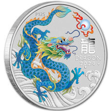 1 Unzen - Lunar III Drache 2024 Teal Dragon