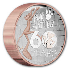 5 Unzen - Tuvalu 60 Years Pink Panther(TM) 2024 Proof Gilded