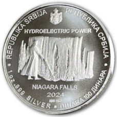 1 oz - Serbie Nikola Tesla Niagara Falls (Hydroelectric Power) 2024