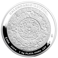 1 Kilo - Mexiko Azteken Kalender 2024 Prooflike