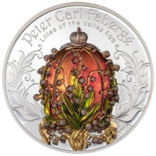 2 Unzen - Mongolei - Peter Carl Fabergé: Lilies of the Valley Egg 2025 Proof