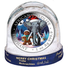 1 oz - Somalie Elephant 2025 globe de neige