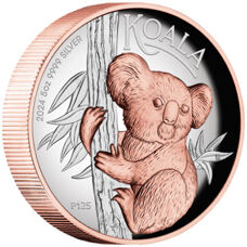 5 Unzen - Koala 2024 High Relief Proof Gilded