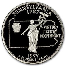 USA - Quarter Dollar - Pennsylvania 1999 Proof