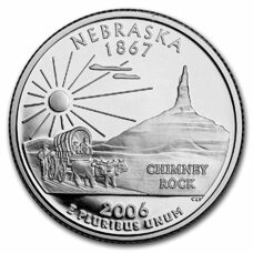 USA - Quarter Dollar - Nebraska 2006 Proof