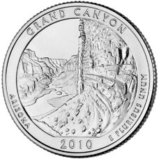 USA - Quarter Dollar - Arizona Grand Canyon National Park 2010 BU
