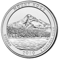 USA - Quarter Dollar - Oregon Mount Hood National Forest 2010 BU