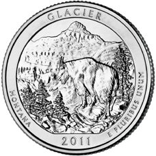 USA - Quarter Dollar - Montana Glacier National Park 2011 BU