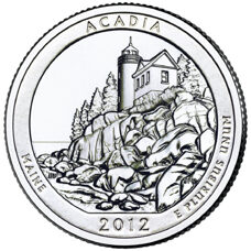 USA - Quarter Dollar - Maine Acadia National Park 2012 BU