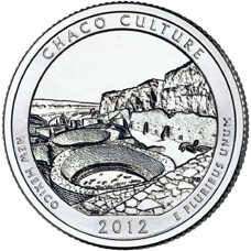 USA - Quarter Dollar - New Mexico Chaco Culture National Historical Park 2012 BU