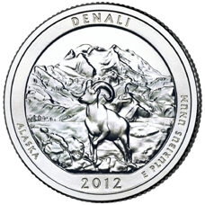 USA - Quarter Dollar - Alaska Denali National Park and Preserve 2012 BU