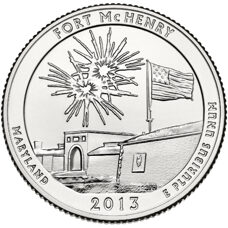 USA - Quarter Dollar - Maryland Fort McHenry National Monument and Historic Shrine 2013 BU
