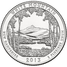 USA - Quarter Dollar - New Hampshire White Mountain National Forest 2013 BU