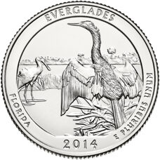 USA - Quarter Dollar - Florida Everglades National Park 2014 BU