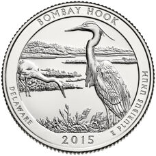 USA - Quarter Dollar - Delaware Bombay Hook National Wildlife Refuge 2015 BU