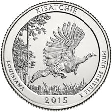 USA - Quarter Dollar - Louisiana Kisatchie National Forest 2015 BU