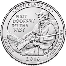USA - Quarter Dollar - Kentucky Cumberland Gap National Historical Park 2016 BU