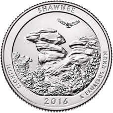 USA - Quarter Dollar - Illinois Shawnee National Forest 2016 BU