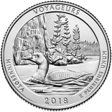 USA - Quarter Dollar - Minnesota Voyageurs National Park 2018 BU