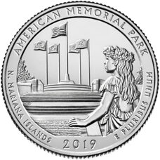 USA - Quarter Dollar - Northern Mariana Islands American Memorial Park 2019 BU