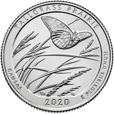USA - Quarter Dollar - Kansas Tallgrass Prairie National Preserve 2020 BU