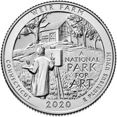 USA - Quarter Dollar - Connecticut Weir Farm National Historic Site 2020 BU