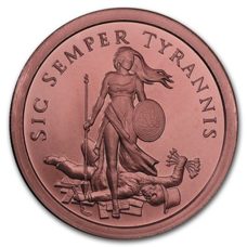 1 oz Cuivre - USA Sic Semper Tyrannis 2016