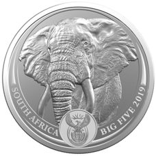 1 Unze - Südafrika "Big Five" Elefant 2019